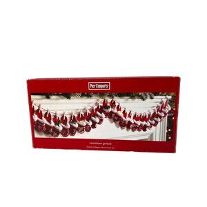 Pier 1 Imports Christmas Countdown Garland Mini Sock Ornaments & Twine Clips